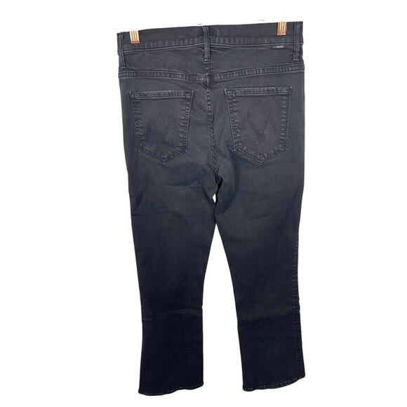Mother The Insider Crop Jeans Stretch High Rise Not Guilty Black Wash USA Sz 28 - Picture 7 of 12